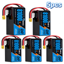DXF 14S 51.8V 81000mAh 5C Soft Case LiPo Battery with 8AWG Wire for Toy Cars, Boats, UAVs & Drones (1-6 Pack)