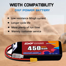 DXF LiPo Battery 3S 11.1V 450mAh 80C with PH2.0 / JST / XT30 / SM / XT60 / EC5 / XT90 for FPV Drone Whoop Micro Racing