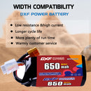 DXF LiPo Battery 4S 14.8V 650mAh 80C with PH2.0 / JST / XT30 / SM / XT60 / EC5 / XT90 for FPV Drone Whoop Micro Racing