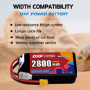 DXF 2800mAh 3S 100C 11.1V Lipo Battery Pack for FPV LiPo Battery