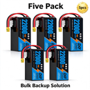 DXF 6S 22.2V 22000mAh 100C Soft Case LiPo Battery with 10AWG Wire for Toy Cars, Boats, UAVs & Drones (1-6 Pack)