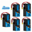 DXF SEMI-SOLID 14S 51.8V 23000mAh 10C Soft Case LiPo Battery with 10AWG Wire for Toy Cars, Boats, UAVs & Drones (1-6 Pack)