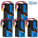 DXF SEMI-SOLID 12S 44.4V 36000mAh 10C Soft Case LiPo Battery with 8AWG Wire for Toy Cars, Boats, UAVs & Drones (1-6 Pack)