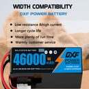 (CN)DXF 12S Lipo Battery 44.4V 10C 46000mAh Soft Case Battery  for Drone UAV FPV Car Truck Tank RC Semi solidstate Battery Racing Hobby