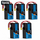 DXF SEMI-SOLID 14S 53.9V 30000mAh 15C Soft Case LiPo Battery with 8AWG Wire for Toy Cars, Boats, UAVs & Drones (1-6 Pack)