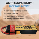 DXF Lipo Battery 2S HV 7.6V 10000mAh 150C GoldSeries Graphene Softcase with EC5 / T / TRX / XT60 / XT90 / XT150 / Q8s Plug for RC 1/8 1/10 Buggy Truck Car Off-Road Drone