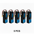 DXF 4S 14.8V 4200mAh 100C Graphene Soft Case LiPo Battery with XT60 Plug for Drones, Airplanes, Boats & RC Cars (2, 4, 6 Pack Available)