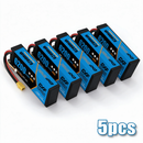 DXF 3S 11.1V 6200mAh 80C Graphene LiPo Hardcase Battery with 10AWG XT90 Plug for 1/8 1/10 RC Car Buggy Truck Boat Drone (1-6 Pack Available)
