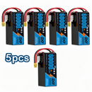 DXF 6S 22.2V 60000mAh 5C Soft Case LiPo Battery with 8AWG Wire for Toy Cars, Boats, UAVs & Drones (1-6 Pack)