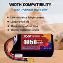 DXF 1050mAh 2S 150C 7.4V Lipo Battery Pack for FPV LiPo Battery