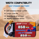 DXF 850mAh 6S 80C 22.2V Lipo Battery Pack for FPV LiPo Battery