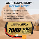 DXF LiPo Battery 4S 14.8V 7000mAh 100C Graphene Softcase with EC5 / T / TRX / XT60 / XT90 / XT150 / Q8s Plug for RC 1/8 1/10 Buggy Truck Car Off-Road Drone