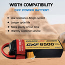 DXF Lipo Battery 3S 11.1V 6500mAh 100C Graphene Softcase with EC5 / T / TRX / XT60 / XT90 / XT150 / Q8s Plug for RC 1/8 1/10 Buggy Truck Car Off-Road Drone