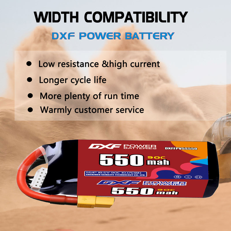 DXF 660mAh 5S 90C 19.0V Lipo Battery Pack for FPV LiPo Battery