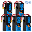 DXF SEMI-SOLID 12S 46.2V 23000mAh 15C Soft Case LiPo Battery with 8AWG Wire for Toy Cars, Boats, UAVs & Drones (1-6 Pack)