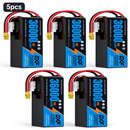 DXF SEMI-SOLID 12S 46.2V 36000mAh 15C Soft Case LiPo Battery with 8AWG Wire for Toy Cars, Boats, UAVs & Drones (1-6 Pack)