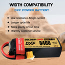 DXF LiPo Battery 5S 18.5V 8400mAh 140C Graphene Softcase with EC5 / T / TRX / XT60 / XT90 / XT150 / Q8s Plug for RC 1/8 1/10 Buggy Truck Car Off-Road Drone