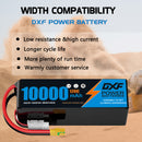 DXF LiPo Battery 6S HV 22.8V 10000mAh 120C Graphene Softcase Blue with EC5 / T / TRX / XT60 / XT90 / XT150 / Q8s Plug for RC 1/8 1/10 Buggy Truck Car Off-Road Drone