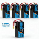 DXF SEMI-SOLID 12S 44.4V 54000mAh 5C Soft Case LiPo Battery with 8AWG Wire for Toy Cars, Boats, UAVs & Drones (1-6 Pack)