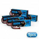 DXF 2S 7.4V 8000mAh 140C Graphene LiPo Hardcase Battery with 10AWG Deans T-Plug for 1/8 1/10 RC Car Truck Boat Drone (1-6 Pack Available)