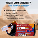 DXF 2200mAh 4S 120C 14.8V Lipo Battery Pack for FPV LiPo Battery
