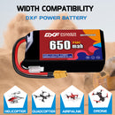 DXF 650mAh 2S 70C 7.4V Lipo Battery Pack for FPV LiPo Battery