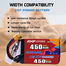 DXF 450mAh 6S 80C 22.2V Lipo Battery Pack for FPV LiPo Battery