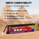 DXF 850mAh 1S 60C 3.8V Lipo Battery Pack for FPV LiPo Battery