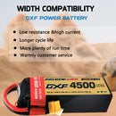 DXF Lipo Battery 6S 22.2V 4500mAh 150C GoldSeries Graphene Softcase with EC5 / T / TRX / XT60 / XT90 / XT150 / Q8s Plug for RC 1/8 1/10 Buggy Truck Car Off-Road Drone