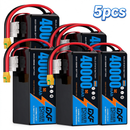DXF SEMI-SOLID 6S 22.2V 40000mAh 5C Soft Case LiPo Battery with 8AWG Wire for Toy Cars, Boats, UAVs & Drones (1-6 Pack)