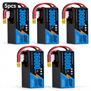 DXF SEMI-SOLID 14S 53.9V 36000mAh 15C Soft Case LiPo Battery with 8AWG Wire for Toy Cars, Boats, UAVs & Drones (1-6 Pack)