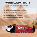 DXF 520mAh 4S 80C 15.2V Lipo Battery Pack for FPV LiPo Battery