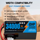 (CN)DXF 14S Lipo Battery 53.9V 15C 34000mAh Soft Case Battery  for Drone UAV FPV Car Truck Tank RC Semi solidstate Battery Racing Hobby