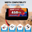 DXF 450mAh 1S 80C 3.7V Lipo Battery Pack for FPV LiPo Battery