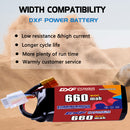 DXF 660mAh 4S 90C 15.2V Lipo Battery Pack for FPV LiPo Battery