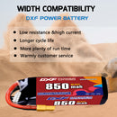 DXF 850mAh 6S 60C 22.8V Lipo Battery Pack for FPV LiPo Battery