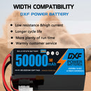 (CN)DXF 12S Lipo Battery 44.4V 10C 50000mAh Soft Case Battery  for Drone UAV FPV Car Truck Tank RC Semi solidstate Battery Racing Hobby