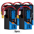 DXF SEMI-SOLID 12S 44.4V 13000mAh 10C Soft Case LiPo Battery with 8AWG Wire for UAVs & Drones (1-6 Pack)