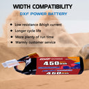 DXF LiPo Battery 4S 14.8V 450mAh 80C with PH2.0 / JST / XT30 / SM / XT60 / EC5 / XT90 for FPV Drone Whoop Micro Racing