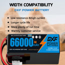 (CN)DXF 14S Lipo Battery 51.8V 10C 66000mAh Soft Case Battery  for Drone UAV FPV Car Truck Tank RC Semi solidstate Battery Racing Hobby