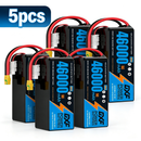 DXF 6S 22.2V 46000mAh 5C Soft Case LiPo Battery with 8AWG Wire for Toy Cars, Boats, UAVs & Drones (1-6 Pack)