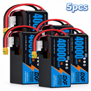 DXF SEMI-SOLID 14S 51.8V 40000mAh 5C Soft Case LiPo Battery with 8AWG Wire for Toy Cars, Boats, UAVs & Drones (1-6 Pack)
