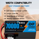 (CN)DXF 12S Lipo Battery 44.4V 10C 70000mAh Soft Case Battery  for Drone UAV FPV Car Truck Tank RC Semi solidstate Battery Racing Hobby