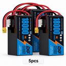 DXF SEMI-SOLID 6S 22.2V 18000mAh 10C Soft Case LiPo Battery with 8AWG Wire for UAVs & Drones (1-6 Pack)