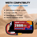 DXF 2800mAh 2S 100C 7.4V Lipo Battery Pack for FPV LiPo Battery