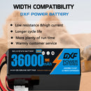 (CN)DXF 12S Lipo Battery 44.4V 10C 36000mAh Soft Case Battery  for Drone UAV FPV Car Truck Tank RC Semi solidstate Battery Racing Hobby