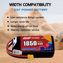 DXF 1850mAh 3S 100C 11.1V Lipo Battery Pack for FPV LiPo Battery