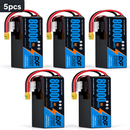 DXF 6S 23.1V 80000mAh 15C Soft Case LiHV Battery with 8AWG Wire for Toy Cars, Boats, UAVs & Drones (1-6 Pack)