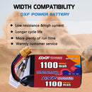 DXF 1100mAh 6S 120C 22.8V Lipo Battery Pack for FPV LiPo Battery