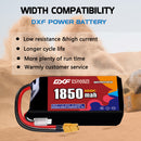 DXF 1850mAh 2S 100C 7.4V Lipo Battery Pack for FPV LiPo Battery